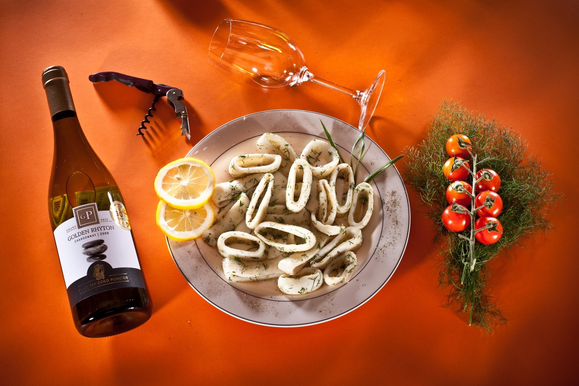 рекламна продуктова фотография калмари