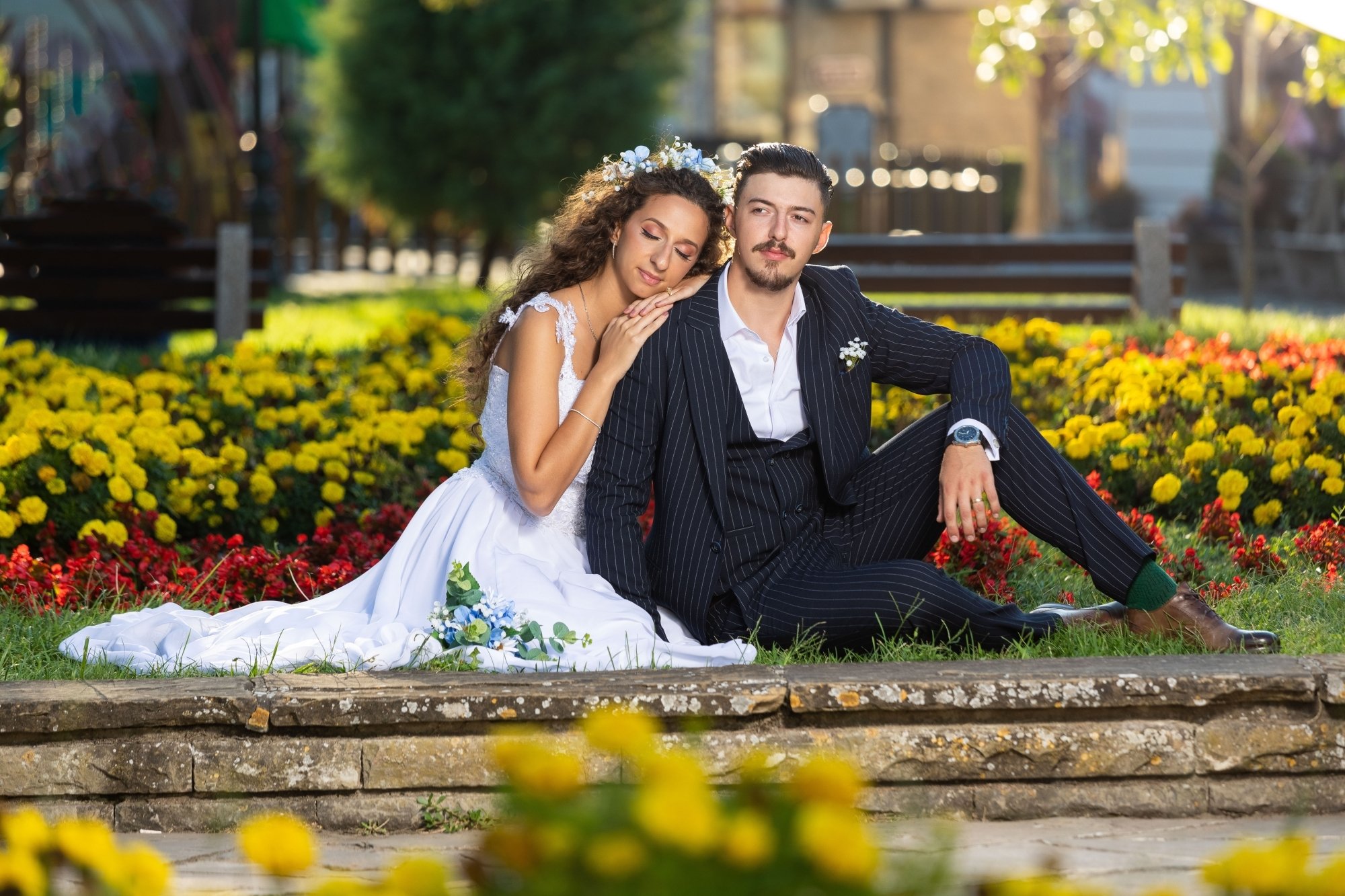 портфолио романтична сватбена фотосесия двойка 