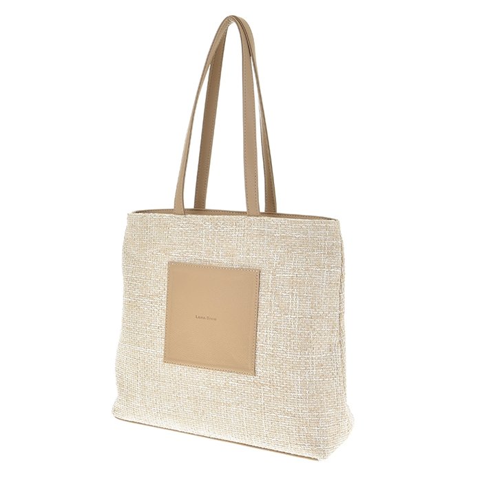 Дамска shopper чанта Laura Biaggi – Canvas текстил, кафява