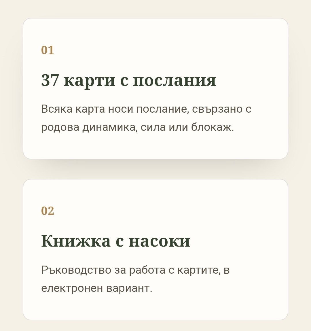 Карти РОДОСИНЕРГИЯ